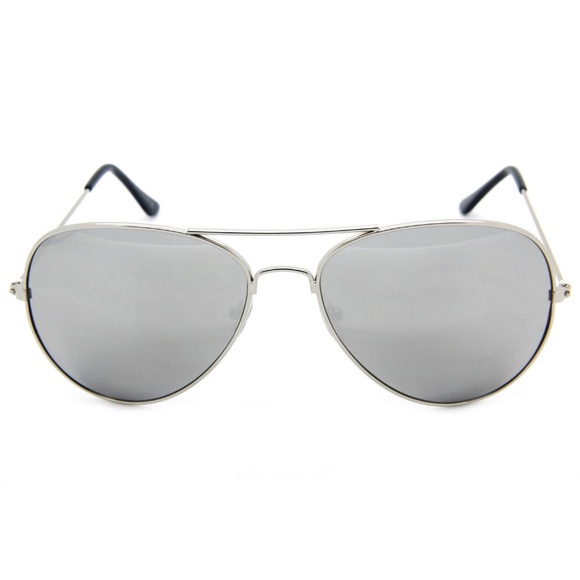 Women Retro Aviator Sunglasses Silver Lens Shades - Picture 4 of 4